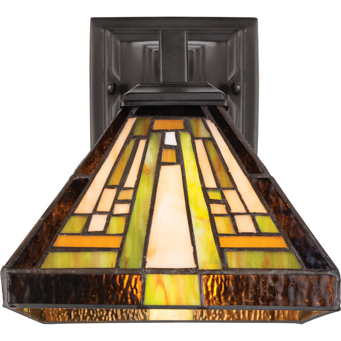 Quoizel Stephen Wall Sconce - Stained Glass Stephen Wall Sconce Turned On