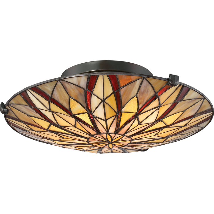 Quoizel Victory Flush Mount - Stained Glass Victory Flush Mount Rotated