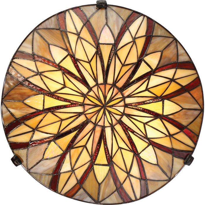Quoizel Victory Flush Mount - Stained Glass Victory Flush Mount Top View