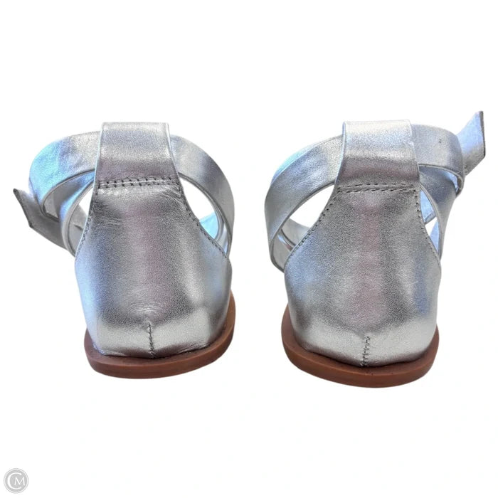 Sandals Flats By Franco Sarto In Silver, Size: 8.5