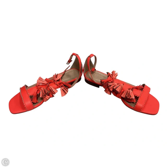 Sandals Flats By J. Crew In Coral, Size: 7