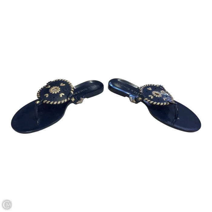 Sandals Flats By Jack Rogers In Navy, Size: 8