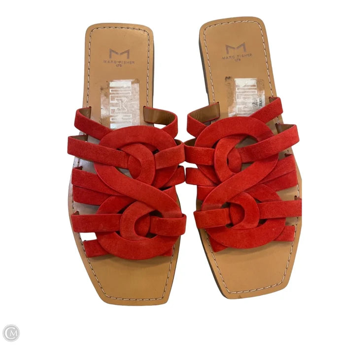 Sandals Flats By Marc Fisher In Red, Size: 8.5