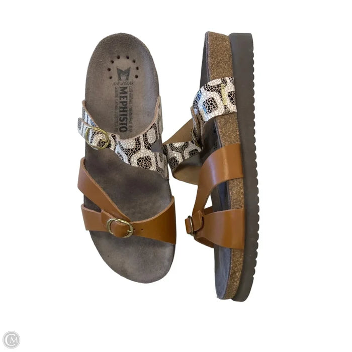 Sandals Flats By Mephisto In Animal Print, Size: 8.5