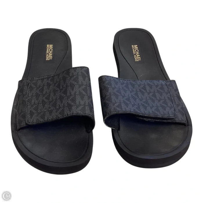 Sandals Flats By Michael By Michael Kors In Black, Size: 7