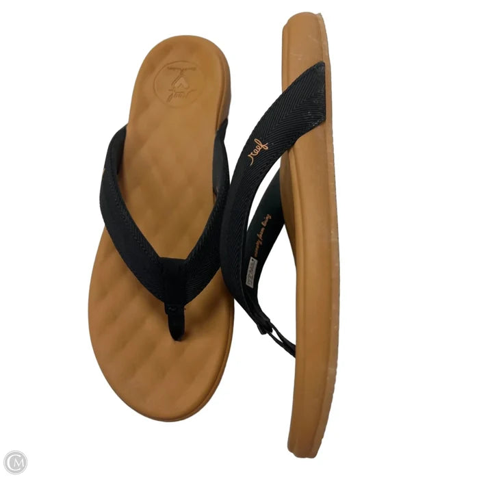 Sandals Flats By Reef In Black, Size: 11