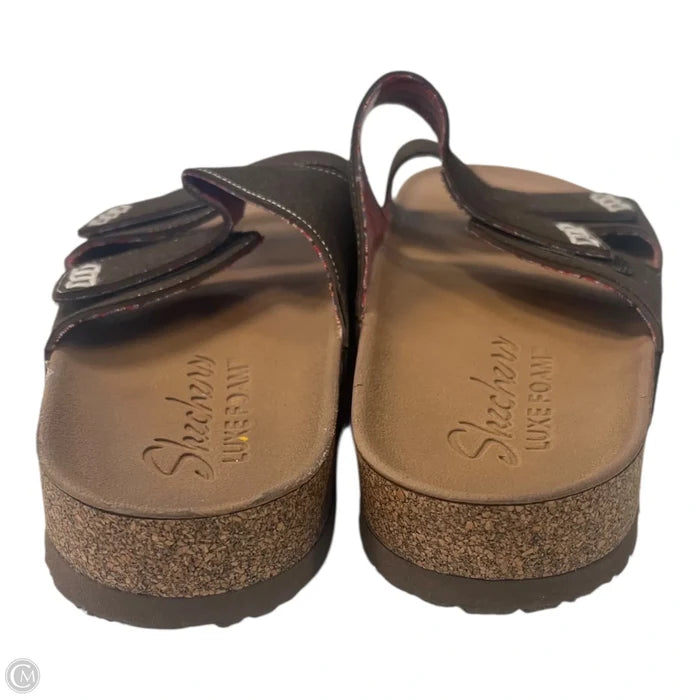Sandals Flats By Skechers In Brown, Size: 10