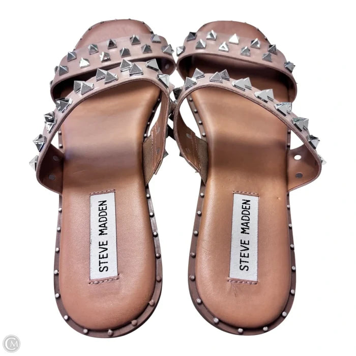 Sandals Flats By Steve Madden In Tan, Size: 9.5
