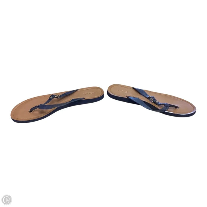Sandals Flip Flops By Aldo In Blue, Size: 7.5