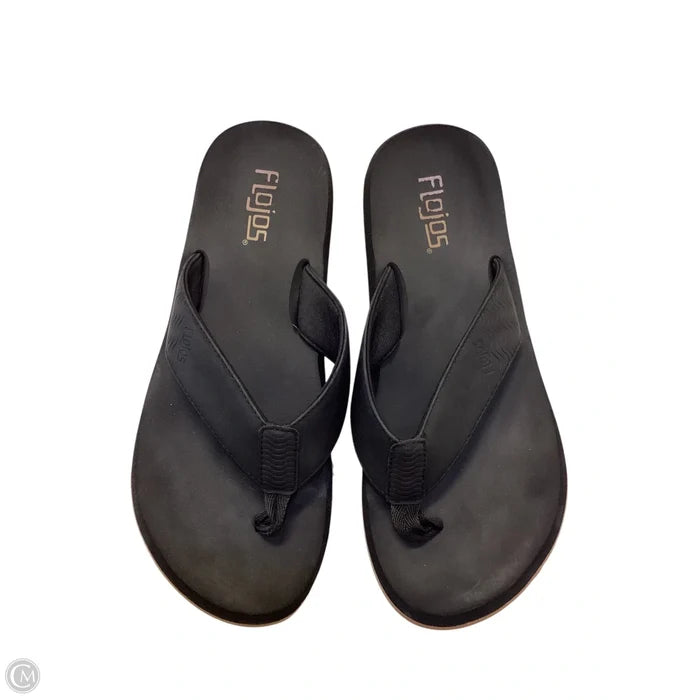 Sandals Flip Flops By Clothes Mentor In Black, Size: 12