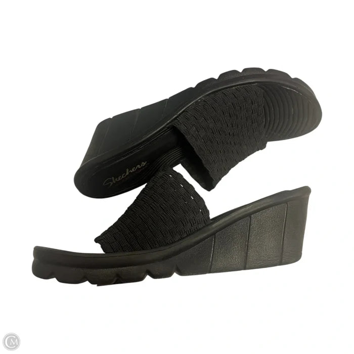 Sandals Heels Platform By Skechers In Black, Size: 7
