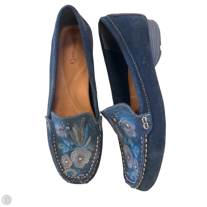 Sandals Heels Wedge By Bare Traps In Blue, Size: 9