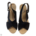 Sandals Heels Wedge By Clarks In Black, Size: 6