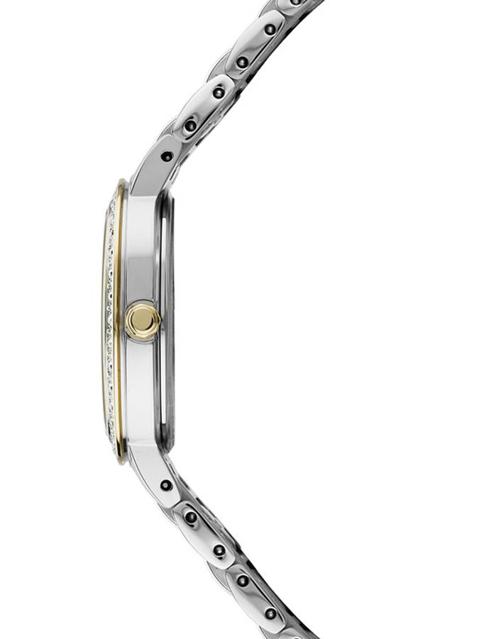 Seiko Womens Solar Crystal Dress Watch - Two-Tone - Mother of Pearl Dial - SUP360A