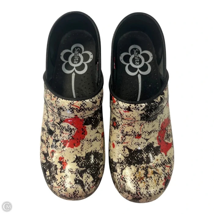 Shoes Athletic By Sanita In Black & Cream, Size: 6