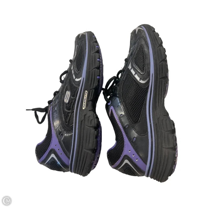 Shoes Athletic By Skechers In Black & Purple, Size: 9.5