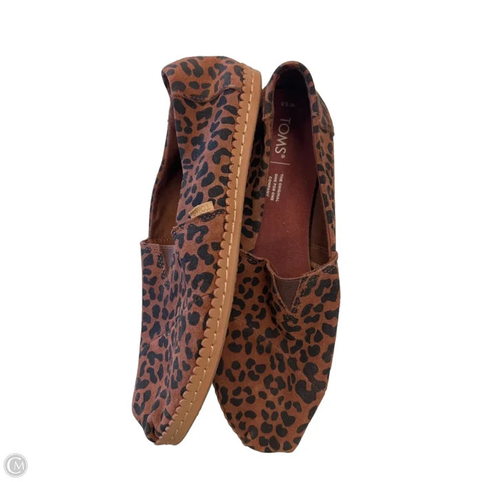 Shoes Flats By Toms In Animal Print, Size: 9.5