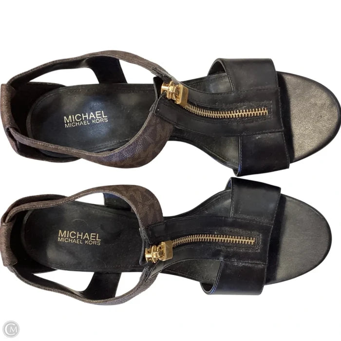 Shoes Heels Block By Michael By Michael Kors In Black & Brown, Size: 10