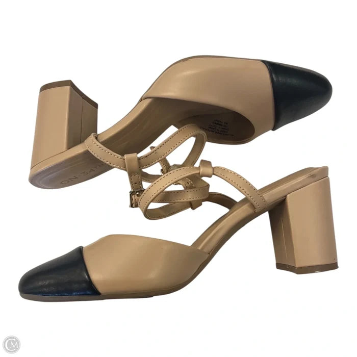 Shoes Heels Block By On 34th In Black & Tan, Size: 8