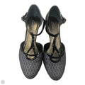 Shoes Heels Kitten By Clothes Mentor In Black & Silver, Size: 9