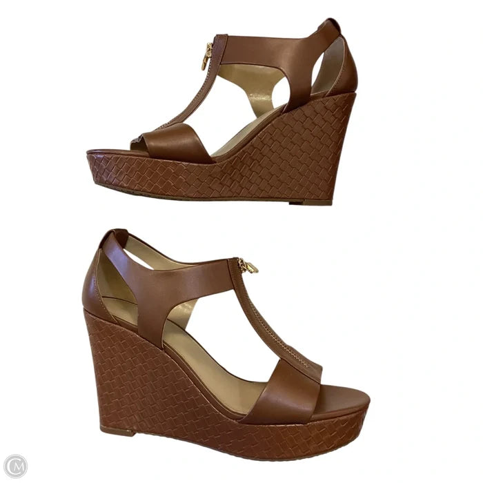 Shoes Heels Wedge By Michael By Michael Kors In Brown, Size: 8.5