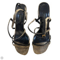 Shoes Luxury Designer By Lanvin In Black & Gold, Size: 9