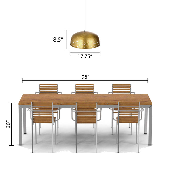 Sibyl 17.75"W Star-Shaped Cutout Gold Pendant Light