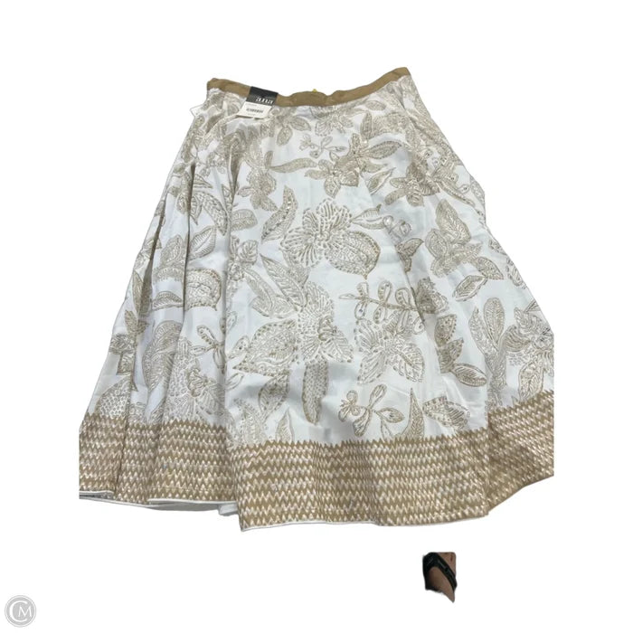 Skirt Midi By Ana In Tan & White, Size: 6p