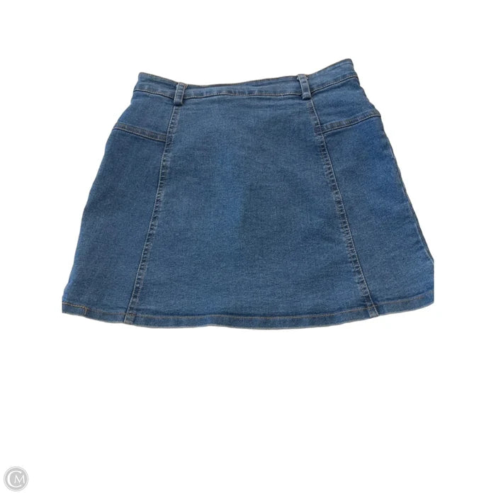 Skirt Mini & Short By Jolie & Joy In Blue Denim, Size: M