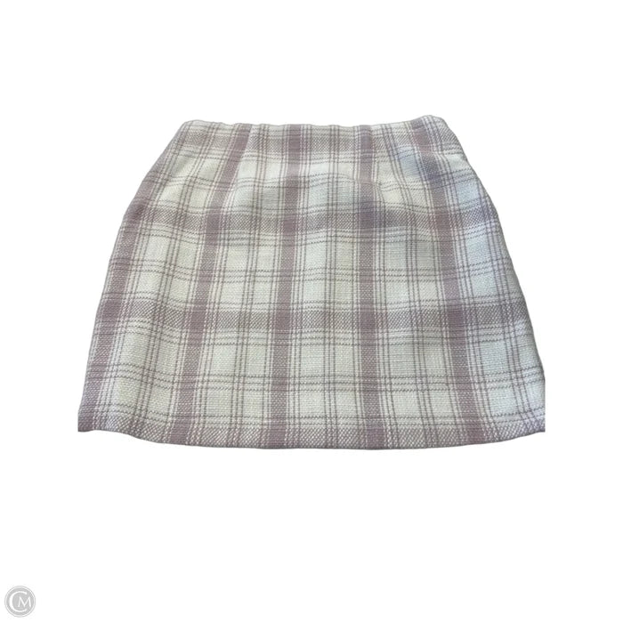 Skirt Mini & Short By Lc Lauren Conrad In Purple & White, Size: M
