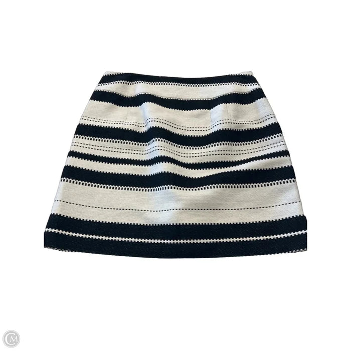 Skirt Mini & Short By Loft In Black & Cream, Size: 6