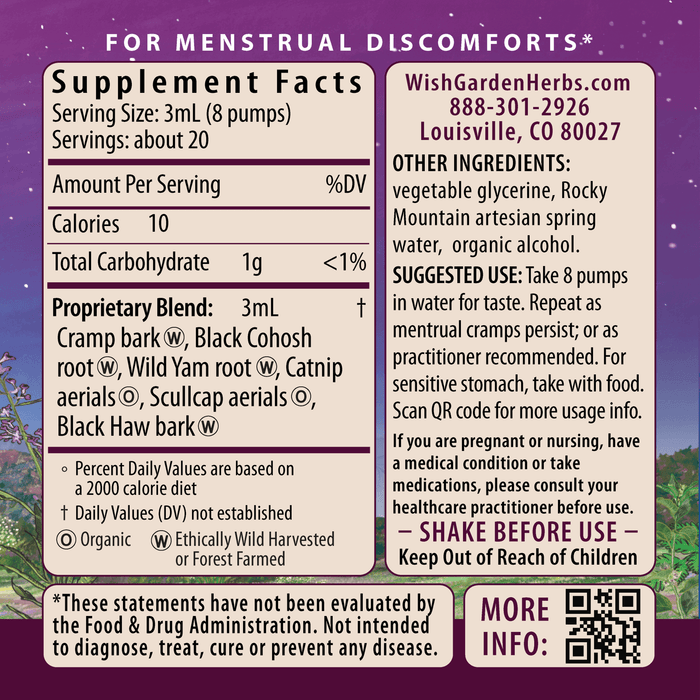 Cramp Release Menses Soother Ingredients & Supplement Facts