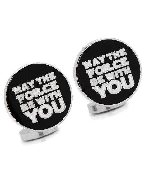 Star Wars May The Force Be With You Cufflinks - Black Enamel - Round - SW-MTF-SLA_89d0a329-98ca-4125-bd53-af37db34ed07