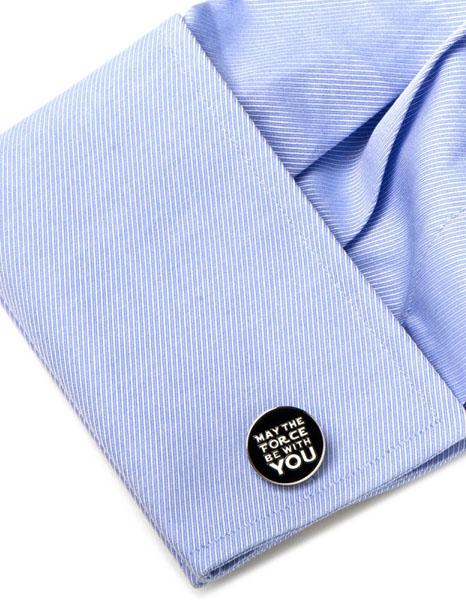 Star Wars May The Force Be With You Cufflinks - Black Enamel - Round - SW-MTF-SLB_100193e7-5866-4a3a-bced-ecc6f76239a1