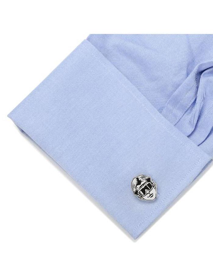 Star Wars Rebel Duo Cufflinks- Han Solo & Chewbacca- Stainless Steel & Enamel - SW-RDUO-SLB