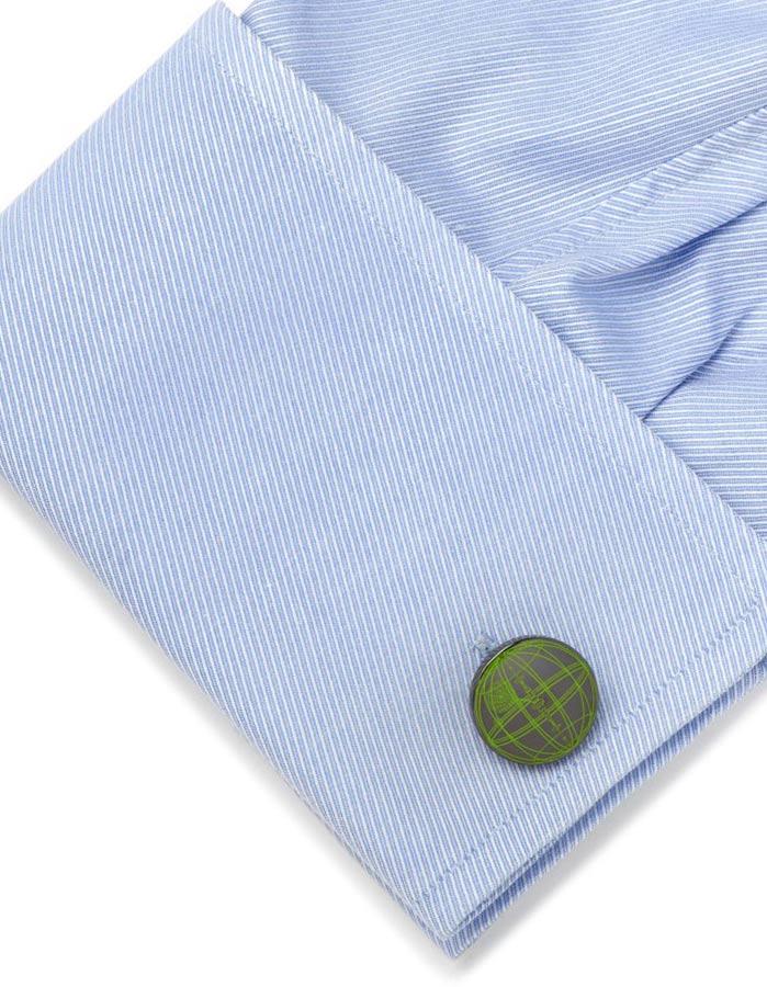 Star WarsDeath Star Blueprint Plans Cufflinks - Green & Grey - SW-DSRO-BKB