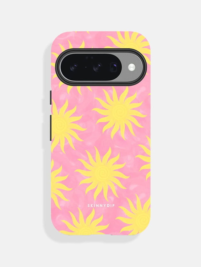 Sunshine Swirls Pink And Yellow Ultra Protective Google Pixel Case Phone Cases Skinnydip London