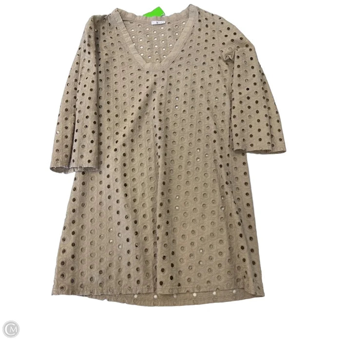 Swimwear Cover-up By Kische In Beige, Size: Osfm