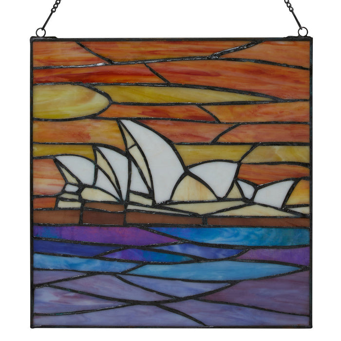 Sydney Opera House Stained Glass Window Panel-Front lit