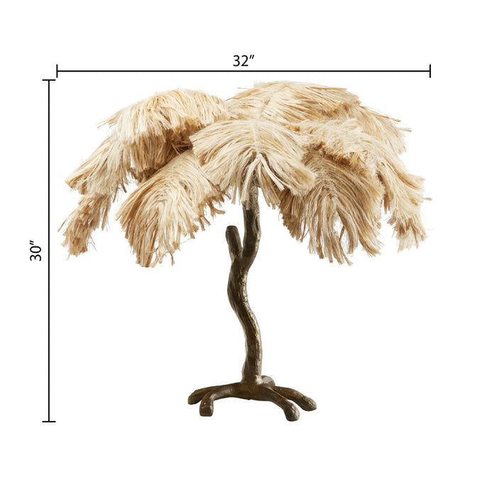 The 30" H Sammy Bronze Tropical Palm Tree Table Lamp