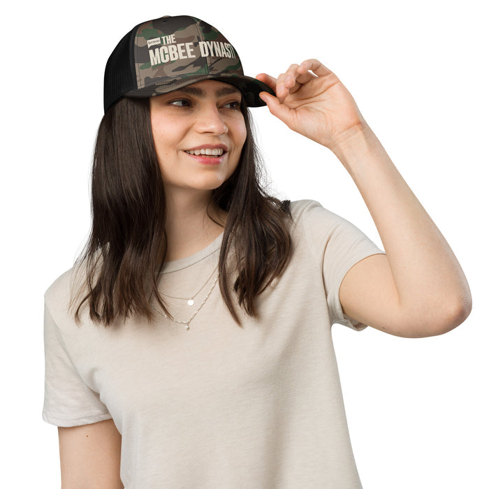 The McBee Dynasty Trucker Hat Logo Camouflage