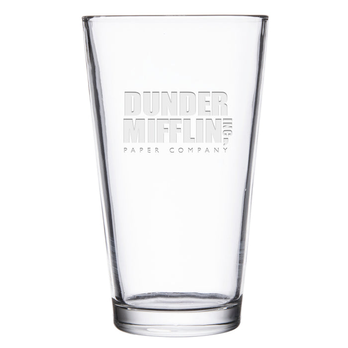The Office Dunder Mifflin Laser Engraved Pint Glass