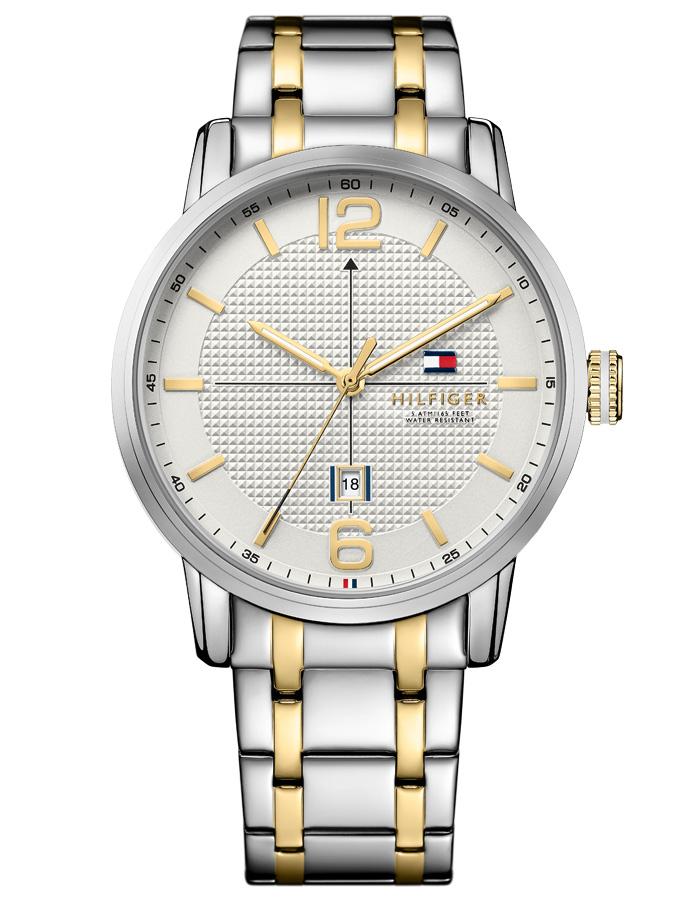 Tommy Hilfiger George Mens Watch - Two-Tone - White Dial -  Bracelet - Date - TH-1791214_68c43989-3c7d-4c25-98ee-5e3f074c0f54