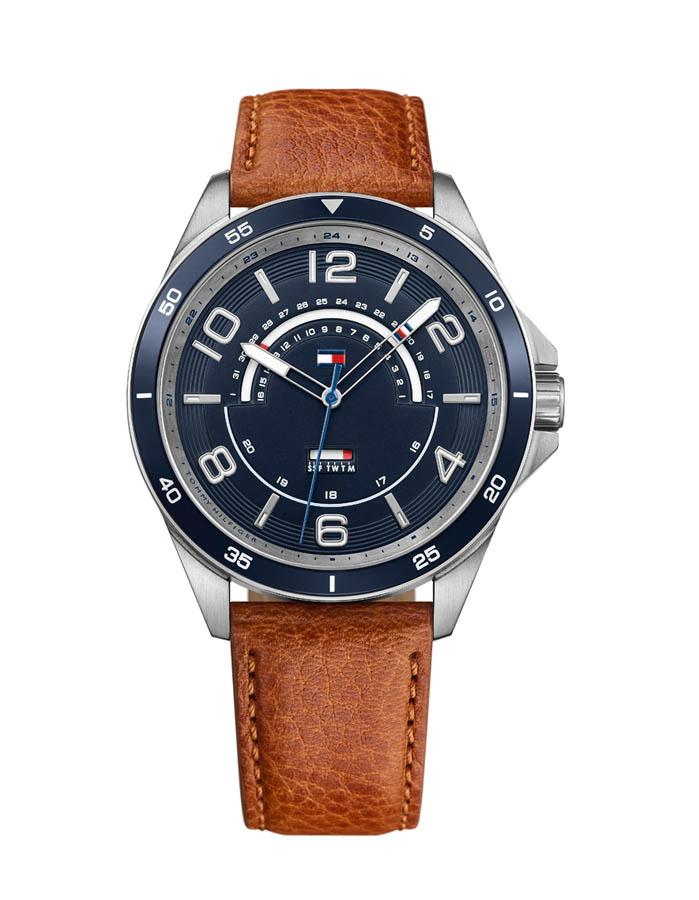 Tommy Hilfiger Mens Ian Watch - Navy Coated Stainless Steel -Brown Leather Strap - TH-1791391_590b9e54-f775-4560-ae63-336ee26d2773