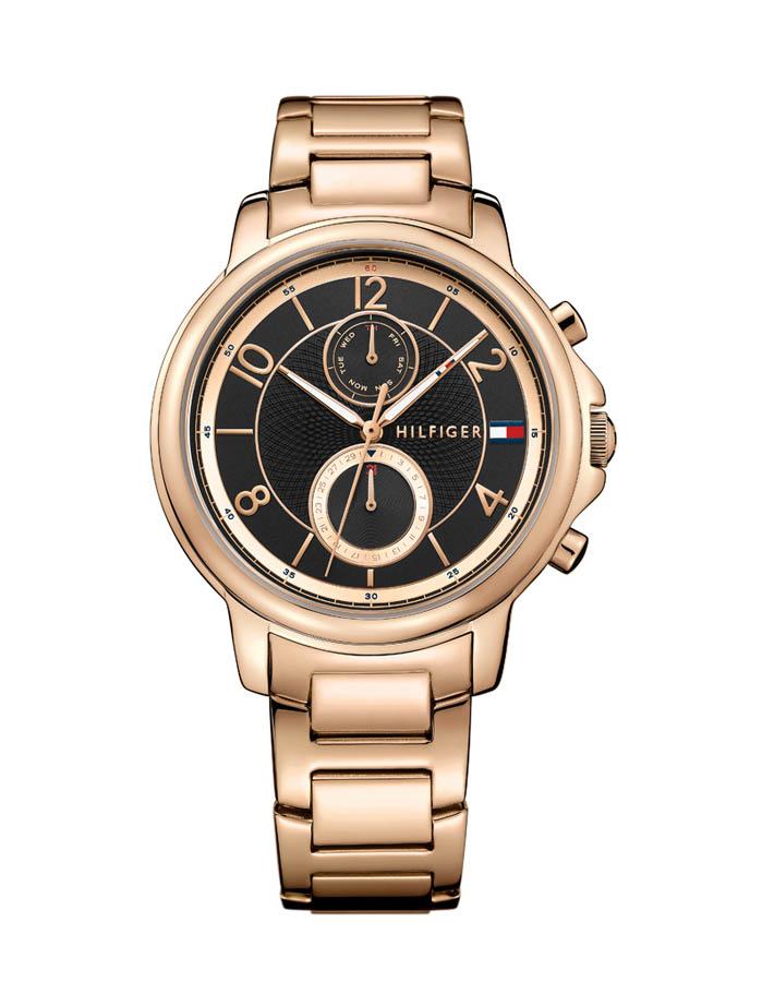 Tommy Hilfiger Womens Claudia Dress Watch - Rose Gold-Tone -Bracelet - Day/Date - TH-1781820