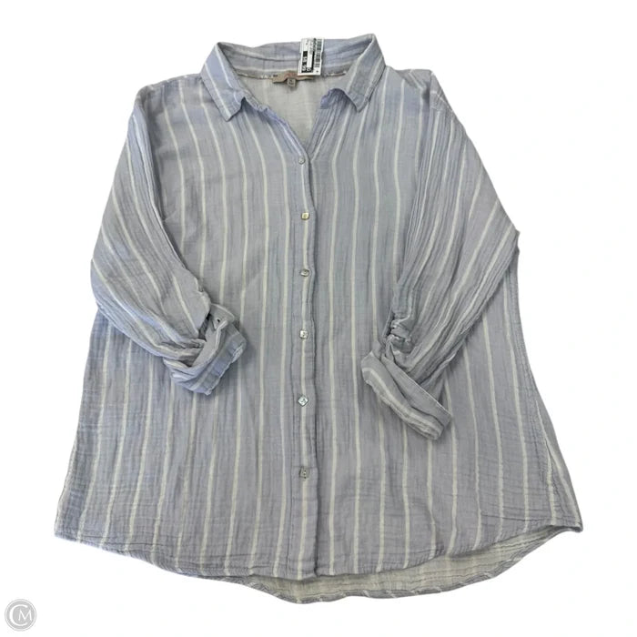 Top 3/4 Sleeve By Casablanca In Striped Pattern, Size: Xl