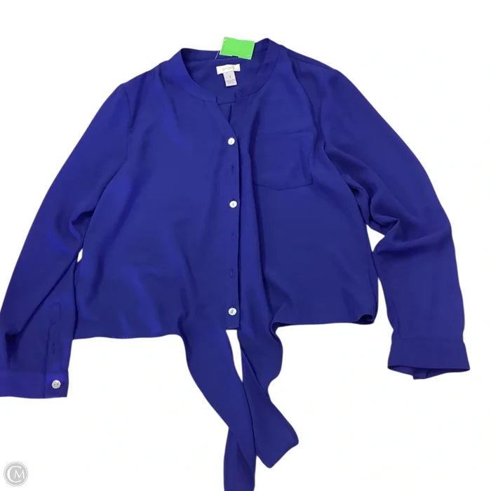 Top 3/4 Sleeve By Chicos In Blue, Size: M