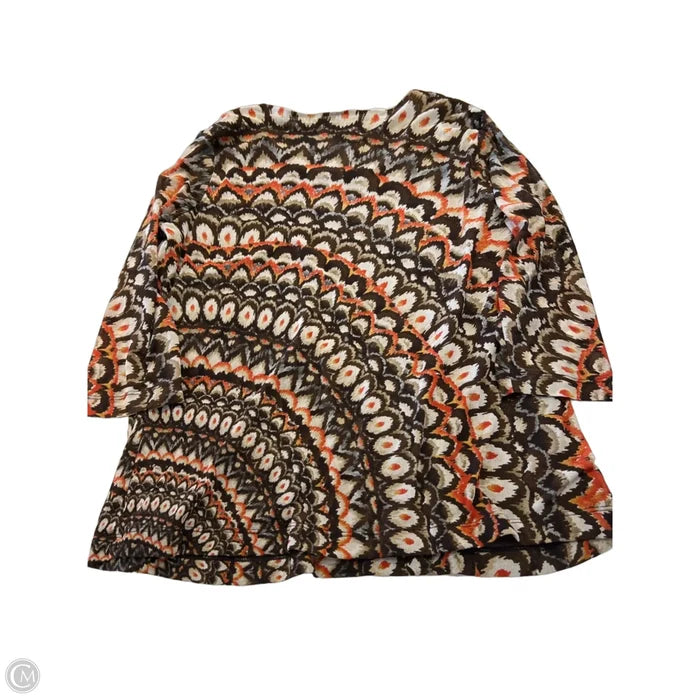 Top 3/4 Sleeve By Chicos In Multi-colored, Size: Xl