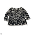 Top 3/4 Sleeve By Clothes Mentor In Black & White, Size: Mp