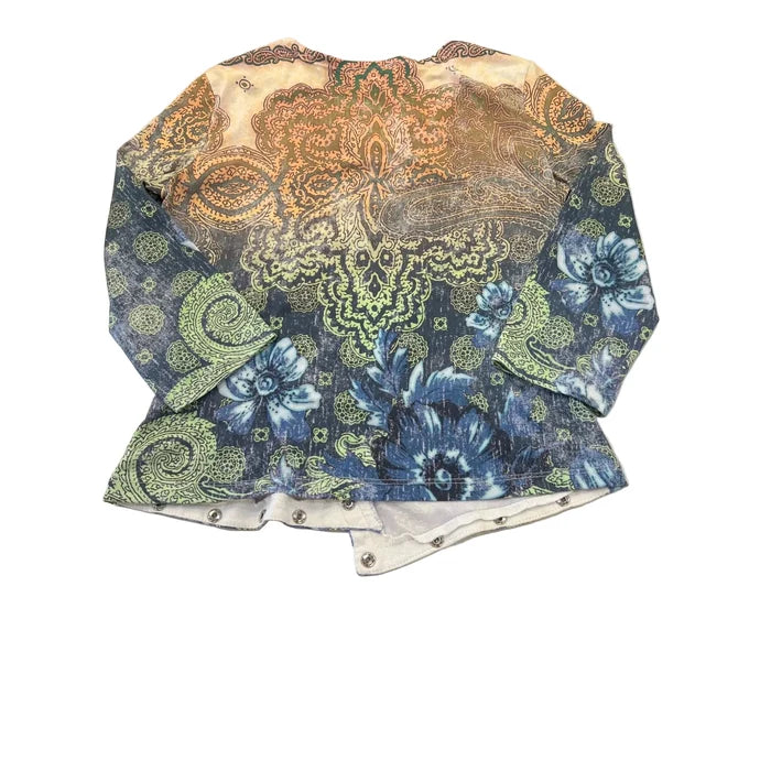 Top 3/4 Sleeve By Cmc In Multi-colored, Size: M